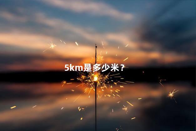 5km是多少米啊 5km是5000米吗