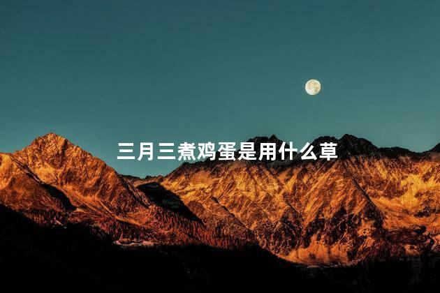 三月三煮鸡蛋是用什么草 清明煮鸡蛋的草叫什么