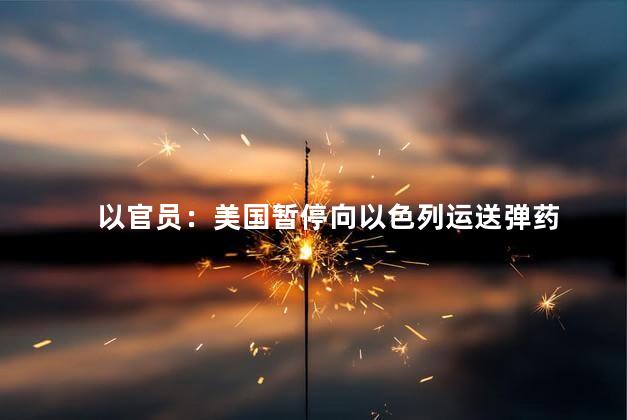 以官员：美国暂停向以色列运送弹药