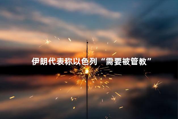 伊朗代表称以色列“需要被管教”