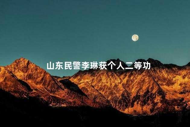 山东民警李琳获个人二等功