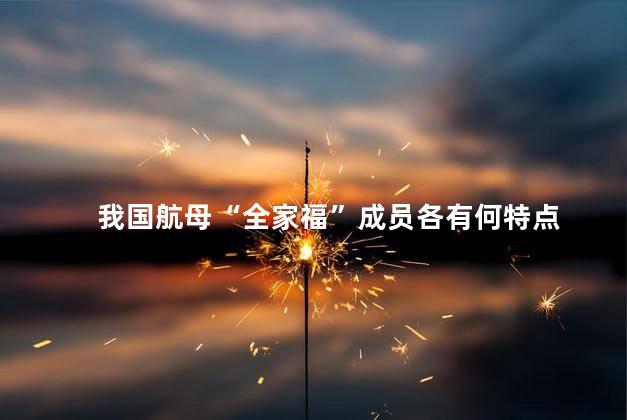 我国航母“全家福”成员各有何特点