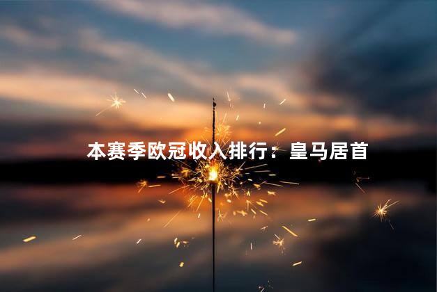本赛季欧冠收入排行：皇马居首