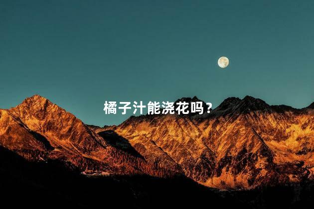 橘子汁能浇花吗？ 桔子皮能养花当肥料吗
