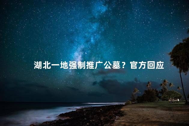 湖北一地强制推广公墓？官方回应
