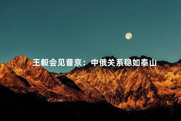 王毅会见普京：中俄关系稳如泰山