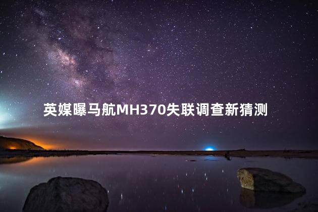 英媒曝马航MH370失联调查新猜测