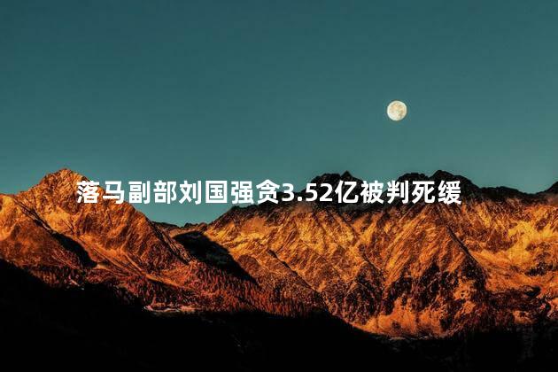 落马副部刘国强贪3.52亿被判死缓