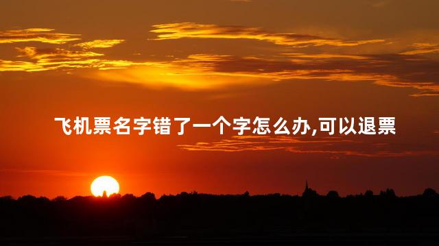 飞机票名字错了一个字怎么办 飞机是谁发明的